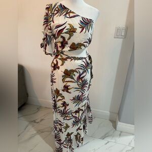 Floral One-Shoulder Maxi Dress